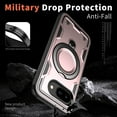 thumbnail image 6 of Dteck Magnetic for Google Pixel 9A Case with Kickstand, Shockproof TPU+PC Case Compatible with MagSafe Military Grade Ring Stand Heavy Duty Drop Rugged Cover for Google Pixel 9A,Rosegold, 6 of 6