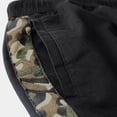 thumbnail image 4 of Abcnature Men's Athletic Shorts, Sports Gym Running Short Pants, Men Casual Camouflage Panel Sports Pocket Cargo Cotton Cropped Shorts, Cargo Casual Hiking Shorts Black L, 4 of 5