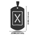 thumbnail image 2 of Stainless Steel Elder Futhark Gebo Rune Dog Tag Keychain Circle Ring, 2 of 2