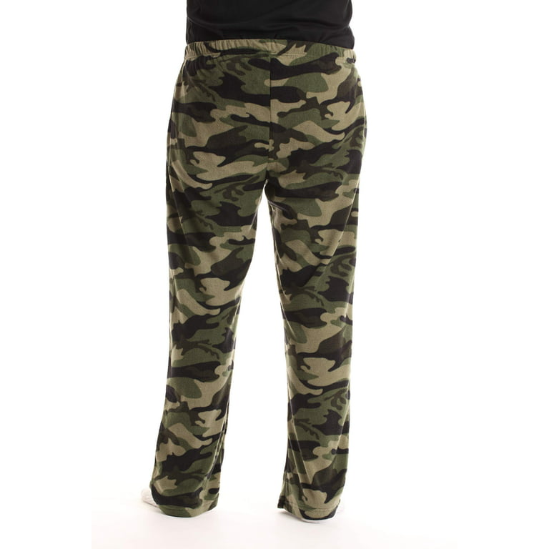 followme Microfleece Men's Buffalo Plaid Pajama Pants with Pockets  (Camouflage Green, 3X-Large) 