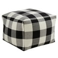 thumbnail image 3 of Saro Lifestyle PU9025.R 20 x 20 x 14 in. Buffalo Plaid Pouf, Red, 3 of 5