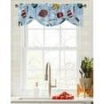 thumbnail image 3 of Retro Abstract Hockey Sneakers Window Valance Curtain Kitchen Cafe Short Curtains Living Room Tie-Up Valance Curtain, 3 of 6
