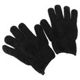 thumbnail image 4 of Par de guantes exfoliantes para baño y ducha (negros), 4 of 8