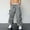 Gris, variante sur Pantalons Cargo pour Hommes pour la Rue et le Travail Pantalons Utilitaires pour Hommes avec Poches Cargo Taille Décontractée Poche Tissée Détails Corde de Pied Style
