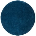 thumbnail image 2 of SAFAVIEH August Carlene Solid Plush Shag Area Rug, Navy, 8'6" x 8'6" Round - Large - Modern Design, Navy, Non-Shedding & Easy Cleaning, Ultra Plush Thick Pile, Ideal for Living Room, Bedroom, 2 of 9