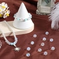 thumbnail image 4 of 1 caja de 80 cuentas de piedra lunar de vidrio a granel de 10 mm, cuentas esmeriladas, bolas redondas transparentes mate, espaciadoras de escarcha Aurora, cuentas sueltas, 4 of 6