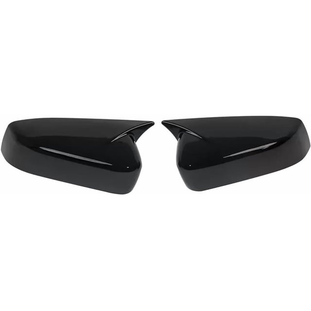 Compatible con Ford Mustang 2010-2014, pegatina para coche, cubierta de espejo retrovisor lateral, caja de visión trasera, embellecedor de fibra de carbono(Gloss Black)