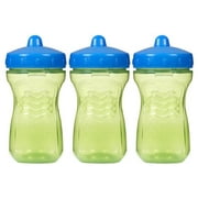 Playtex Baby Lil' Gripper Twist 'n Click Spout Cup, 9 Ounce, 3 Pack - Green/Blue