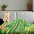 thumbnail image 3 of Irish Soft Flannel Fleece Blanket, Traditional Heart Motifs in Green Tones Monochrome Illustration Swirls, Cozy Plush for Indoor and Outdoor Use, 70" x 90", Green Pale Avocado Green, by Ambesonne, 3 of 5