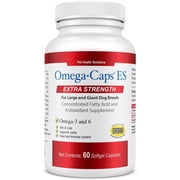 Omega-Caps Extra Strength Soft Gel Capsules for Large Breed Dogs, Omega-3 Skin & Coat Support, 60 Count