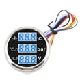 thumbnail image 1 of Digital Boat Water Temp Oil Pressure Voltmeter with Triple Gauge Set, High Clarity Digital Display, Reliable Reminding System for Cars, RVs, Trucks, Boats, Yachts, and, 1 of 7
