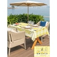 thumbnail image 5 of Outdoor Tablecloth with Umbrella Hole for Patio/Picnic/Party/Camping, Lemon Gnomes Waterproof Table Cloth Rectangle Table Cover Washable, Summer Botanical Fruit Yellow Buffalo Plaid (60"x 120"), 5 of 8