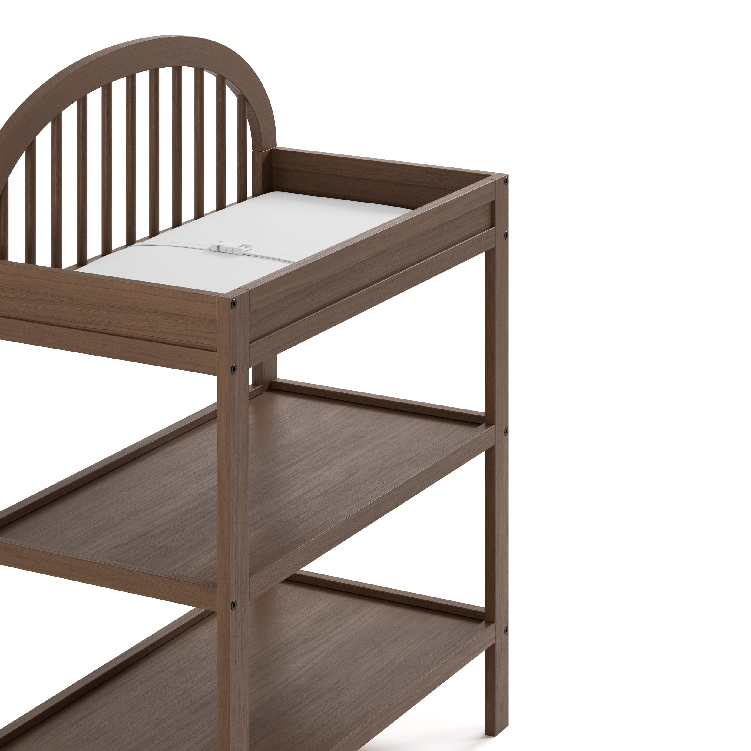 Graco Olivia Infant Wood Changing Table with Changing Pad, Hazelnut