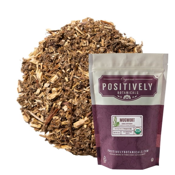 Positively Botanicals Organic Mugwort - Loose Leaf Botanical, 1 lb bag