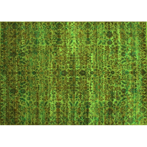 Ahgly Company Indoor Rectangle Persian Green Traditional Area Rugs, 6' x 9'