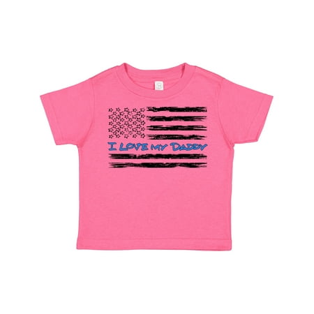 

Inktastic I Love My Daddy- Police Officer Distressed Flag Gift Toddler Boy or Toddler Girl T-Shirt