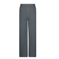 thumbnail image 6 of Dxzfnsa Womens Summer Pants Women's Loose Casual Solid Color Pants Summer Straight Leg Pants Cotton Linen Button Waist Trousers with Pockets, 6 of 8