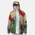 thumbnail image 2 of Daiia Hummingbird Floral Paradise UPF 50+ Sun Protection Hoodie Jacket Lightweight Long Sleeve Sun Shirt for Women Men with Pocket Hiking Outdoor-X-Large, 2 of 7