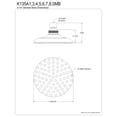 thumbnail image 2 of Kingston Brass K135A0MB Victorian 5-1/4-Inch Round Raindrop Brass Shower Head in Matte Black, 2 of 4