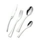 thumbnail image 1 of Juego de cubiertos de plata pulida con espejo de 4 piezas, cuchillo de cena de acero inoxidable, tenedor, tenedor para ensalada, cuchara de postre, juegos de utensilios negros TUNC Sencillez, 1 of 5