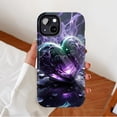 thumbnail image 2 of Gothic Heart Shaped iPhone Case Glowing Purple Green Gradient For Gothic Fantasy Lovers Compatible with iPhone 11/12/13/14/15/16 (Pro Max/Plus) Unique Artistic Protective Shell, 2 of 9