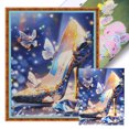 thumbnail image 1 of Hilo Algodón Bordado 11CT Mariposa Tacones Altos Punto Cruz 40x50cm, 1 of 9