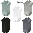 thumbnail image 2 of Men Ankle Socks Breathable: 5 Pairs Solid Color Mesh Short Socks Athletic Socks, 2 of 10