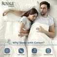 thumbnail image 3 of Royale Linens 100% Organic Cotton Twin Flat Sheet Only - Super Soft - Percale Top Sheets - Twin Flat Sheet Sold Separately - Breathable, Cool & Crisp Ivory Sheets Only (66" x 96", Ivory), 3 of 9