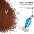 thumbnail image 2 of 23mm Diameter Stainless Steel Flat Base Coffee Tamper Pressing Tool Key Ring Decor (Light Blue), 2 of 6