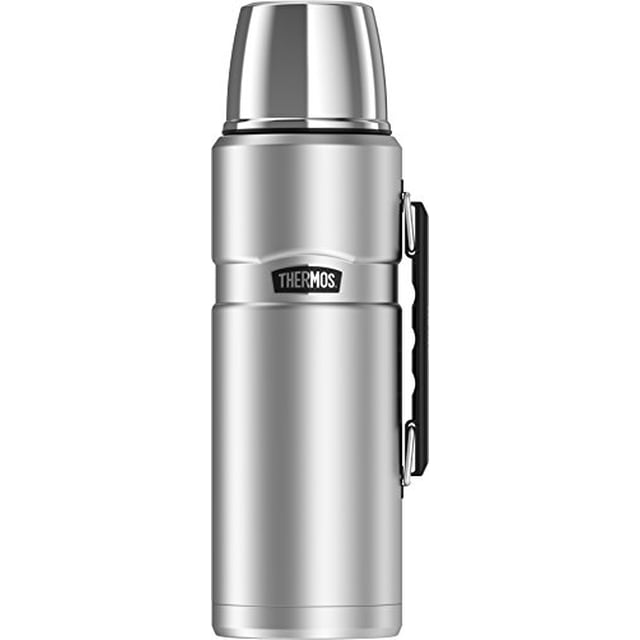 Thermos Bouteille de Boisson Isotherme sous Vide de 68 Onces en Acier Inoxydable King avec Poignée, Acier Inoxydable