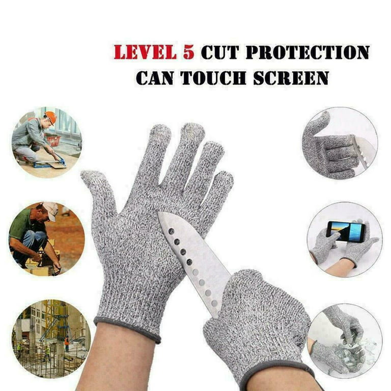 1Pair Black Level 5 Anti-cut Glove Safety Cut Proof Stab Resistant