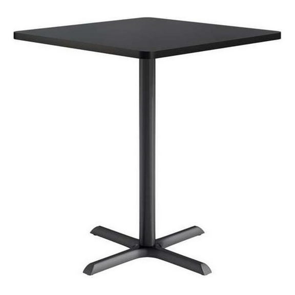 KFI Studios 36in Square Dining Table - 42in H - Black Top - Black Base