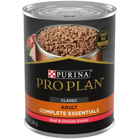 UPC: 0038100181664 | Purina Pro Plan Beef and Chicken Entree Wet Dog Food for Adult Dogs 13 oz Cans (12 Pack)