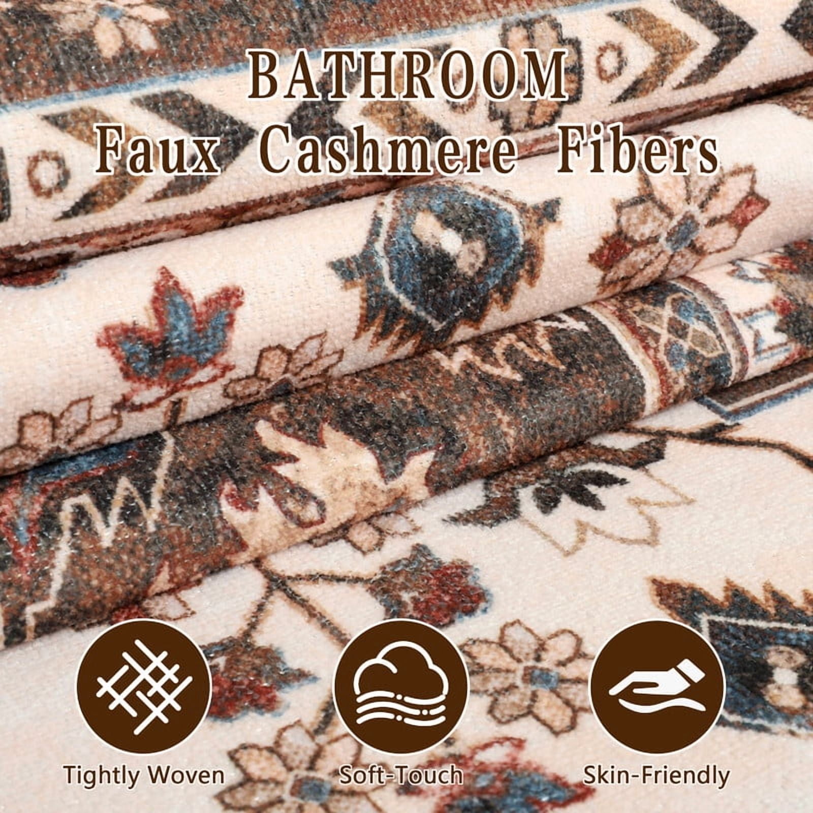 TWINNIS Area Rug for Living Room Persian Rug Vintage Boho Carpet for Bedroom,Brown,5'x8'