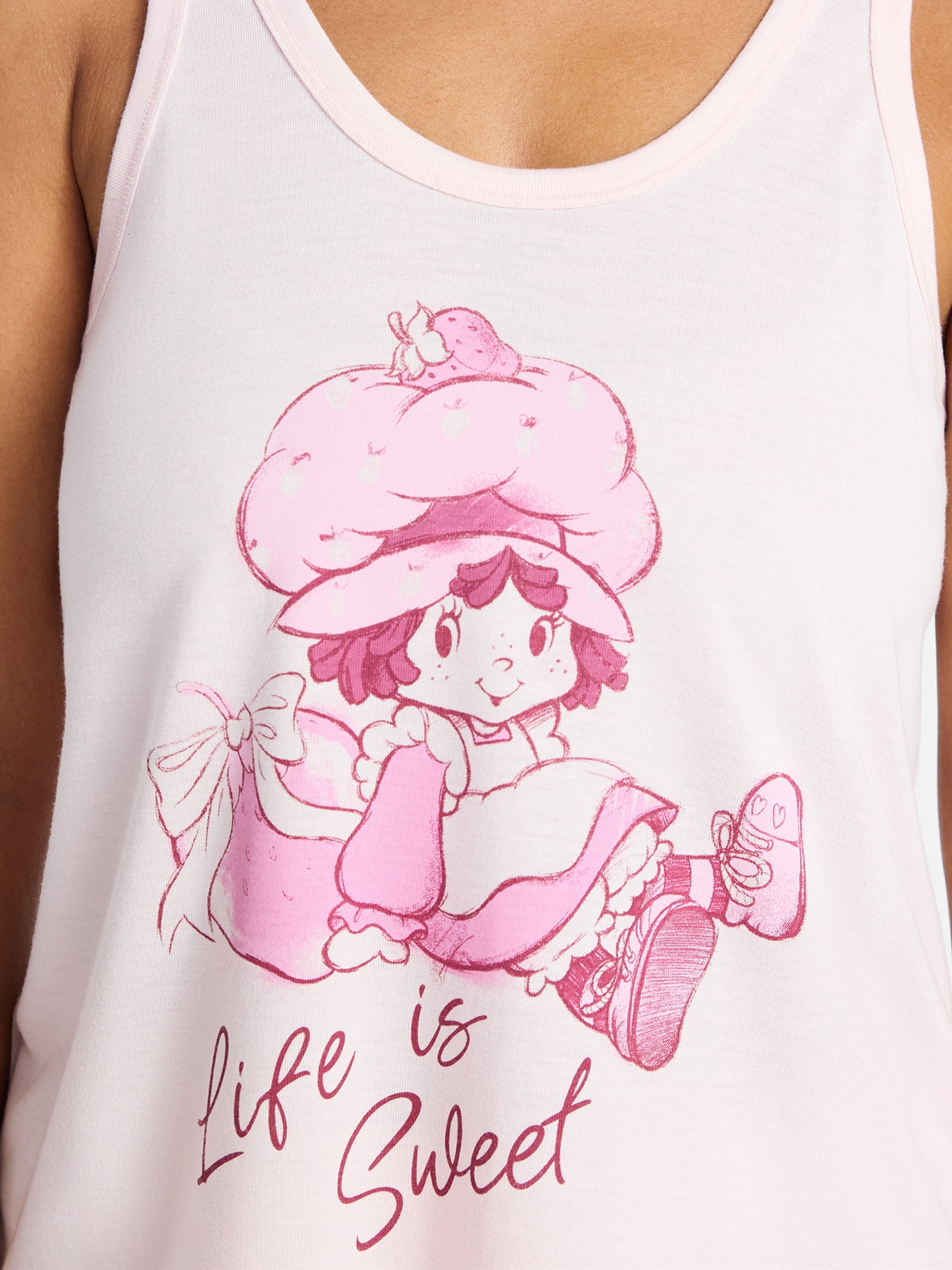 Strawberry Shortcake Women's and Women's Plus Tank Top and Shorts Pajama Set, 2-Piece, Sizes XS-3X