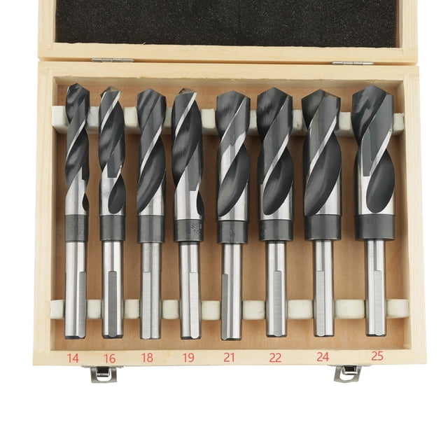 JUEGO DE BROCAS HELICOIDALES HSS, 8 UDS., INDUSTRIALES GRANDES CON TRATAMENTO Térmico para Carpinero, constructor, electricista, más Alto, manualidadas domítsticas