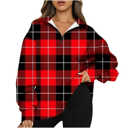 

Womens Fall Fashion 2022 Oversized Pullover Long Sleeve Sweatshirt Quarter Zip Hoodie Sweater Teen Girls Y2K Clothes