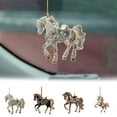 thumbnail image 5 of NAZISHW Christmas Horse Ornaments Christmas Tree Hanging Decorations Horse Decorations Vintage Animal Hanging Ornaments Western Theme Party Decor For Xmas Tree Home Decor (B,One Size), 5 of 8