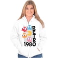 thumbnail image 3 of Retro PACMAN Arcade Game Characters Unisex Plus Size Zip Hoodie Brisco Brands 4X, 3 of 5