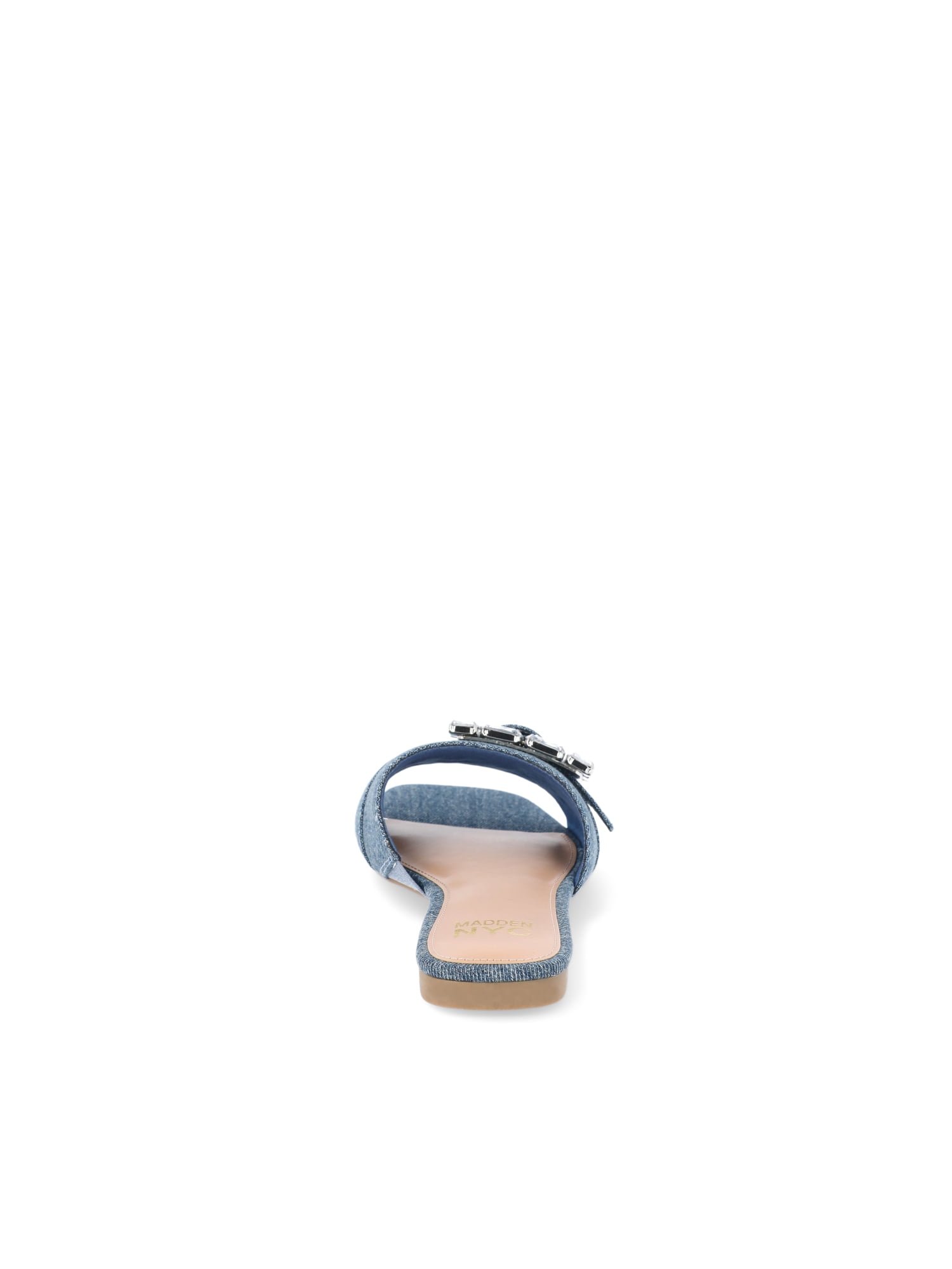 Madden NYC Women’s Broach Denim Slide Sandals