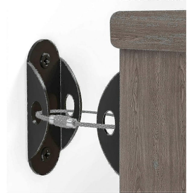 6pcs Furniture Anchors Kit For Baby Proofing, Furniture Straps Use To Prevent Falling And Anti Tip, Dresser Or Cabinet To Wall Anchors