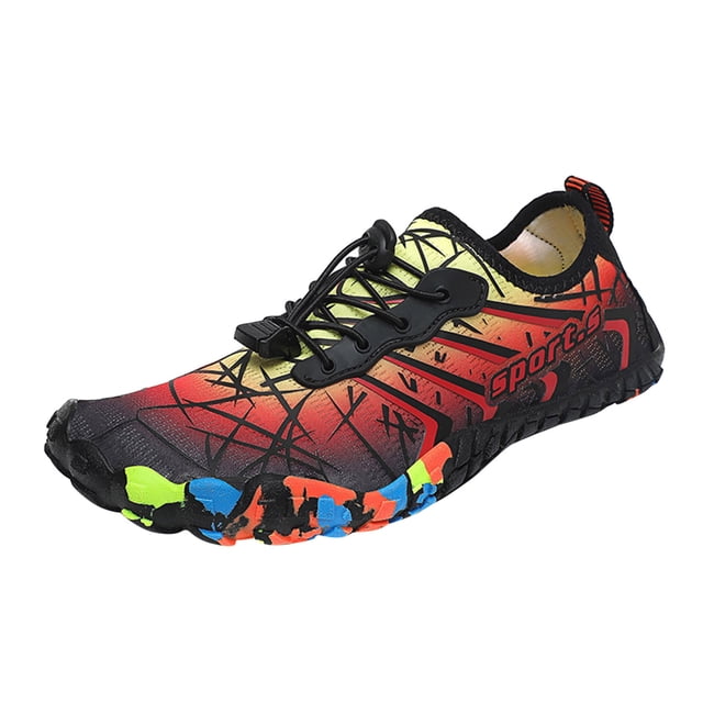 HBFAGFB Espadrilles pour Hommes Mode et Légères Été Sports de Plein Air Chaussures de Mise en Forme Rouges Taille 42