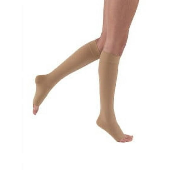 JOBST® Relief® Silicone Compression Knee High, 30-40 mmHg Open Toe, Small / Black