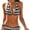White Rhombus, variant on SKQIT Women's Halter Triangle Bikini Simple Geometry Print Tie Up Bikini Set Two Piece Swimsuit