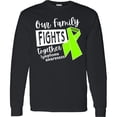 thumbnail image 3 of Inktastic Our Family Fights Together Lymphoma Awareness Lime Ribbon Long Sleeve T-Shirt, 3 of 5
