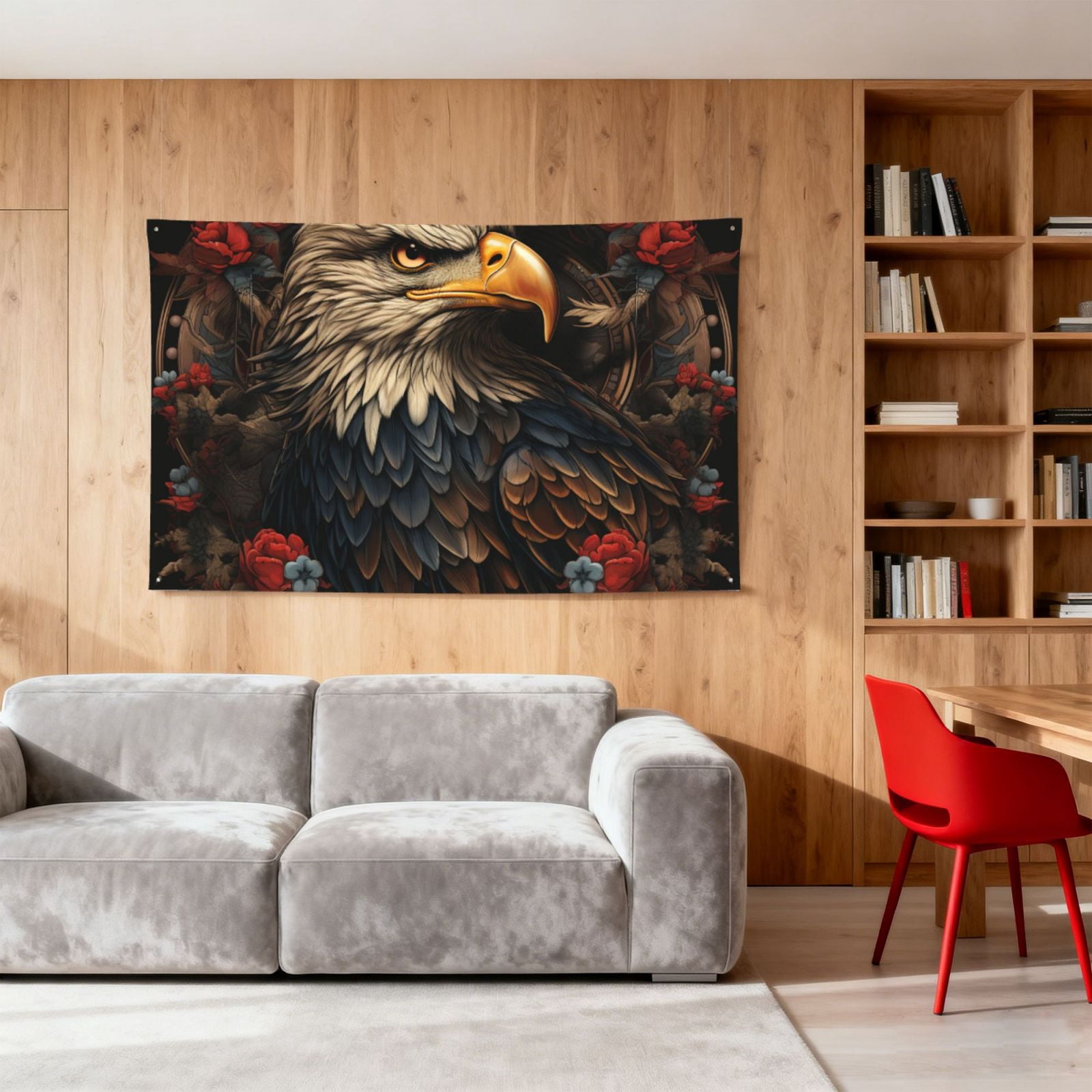 USA Navy Eagle American Flag United States Art Four Hole Decorated Banner Flag for Garden Yard Home Decoration Indoor Outdoor 4x6 Ft