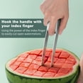 thumbnail image 7 of Choxila Watermelon Cutter Slicer,Stainless Steel Watermelon Cube Cutter Quickly Safe Watermelon Knife,Fun Fruit Knives Salad Melon Cutter for Kitchen Gadget, 7 of 7