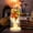 C, variant on Halloween Pumpkin Night Light Glass Dome with Warm LED, Orange Jack-O-Lantern Flower Bouquet Tabletop Lamp, Festive Holiday Christmas Home Decor Gift