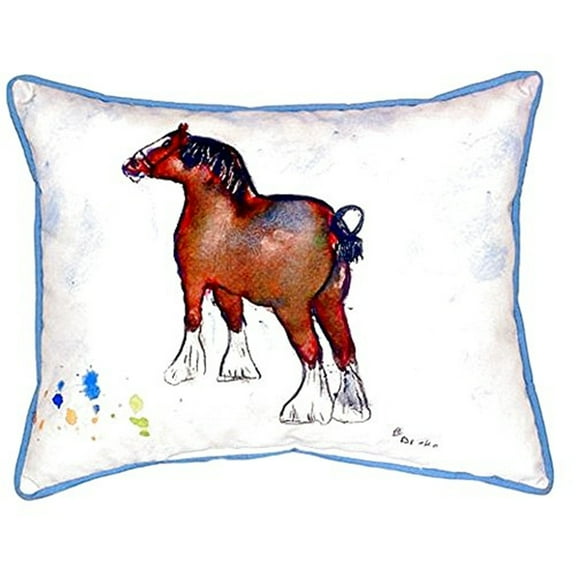 Betsy Drake SN936 11 x 14 in. Clydesdale Small Indoor & Outdoor Pillow