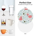 thumbnail image 6 of Naloa Cute Flamingo Leather Coasters for Drinks, Durable Drink Coasters 4 Set for Tabletop Protection, Luxurious Home Décor and Housewarming Gift ( {designName})Round Shape, 6 of 6